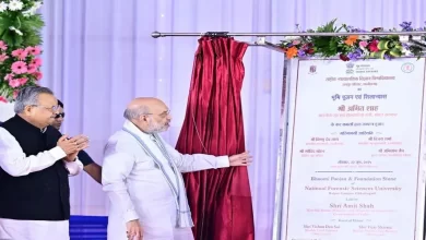 केन्द्रीय गृह मंत्री अमित शाह ने किया NFSU और NFSL का भूमिपूजन, 40 एकड़ जमीन पर बनेगा सर्वसुविधायुक्त आधुनिक भवन