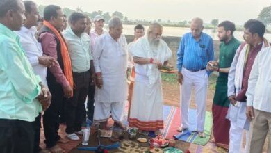 गांव भरेंगा के बाड़ा एवं शीतला माता मंदिर निर्माण का भूमि पूजन