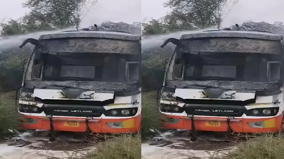 जयपुर में बड़ा हादसा : हाईटेंशन लाइन से टकराकर जल उठी बस, तीन की मौत, 12 से ज्यादा झुलसे जयपुर में बड़ा हादसा : हाईटेंशन लाइन से टकराकर जल उठी बस, तीन की मौत, 12 से ज्यादा झुलसे