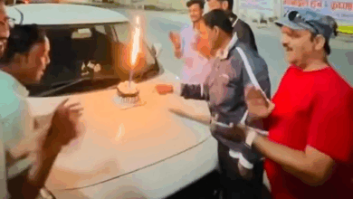 सड़क पर केक काटने, आतिशबाजी करने पर कार्रवाई:MCB में बर्थडे बॉय समेत 7 युवक गिरफ्तार, पुलिस ने कार भी जब्त किया