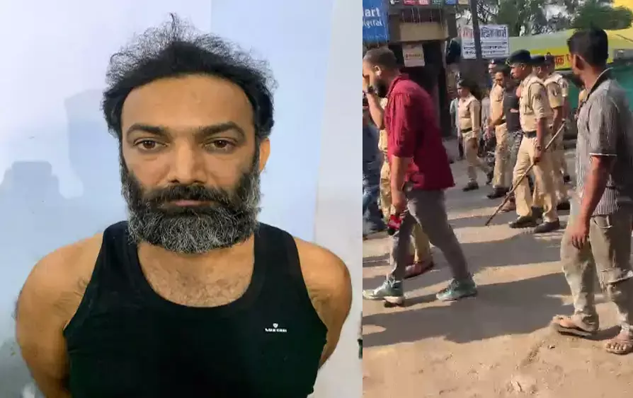 सूदखोर हिस्ट्रीशीटर वीरेंद्र सिंह तोमर का पुलिस ने निकाला जुलूस ,16 से ज्यादा मामलों में है आरोपी