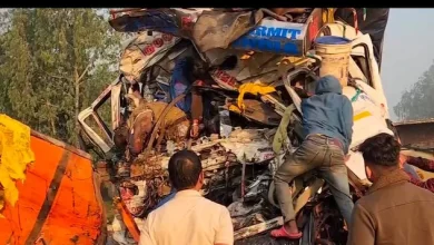 NH-43 में हुआ सड़क हादसा, सूरजपुर में दो ट्रक में हुई भिंड़त में 2 लोगों की मौत