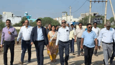पत्रकार कॉलोनी में सैंपवेल से पेयजल, हाईमास्ट लाइट लगेगी:कलेक्टर ने विकास कार्यों का निरीक्षण किया, 15 दिन में सड़क पूरी करने के निर्देश
