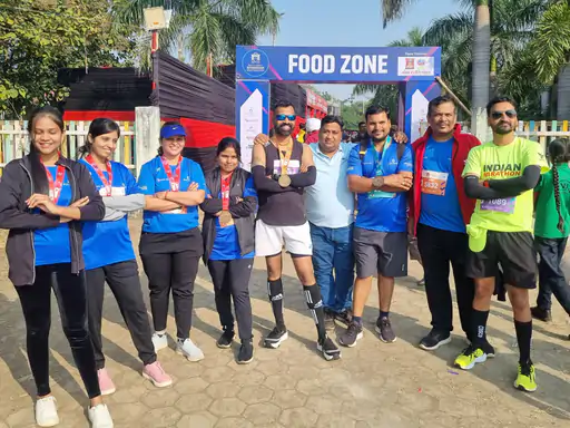 राजनांदगांव में 2400 एथलिट ने हाफ मैराथन में हिस्सा लिया:इलेक्ट्रॉनिक चिप से लोकेशन ट्रैक हुई, 78 विजेताओं को 7 लाख के पुरस्कार