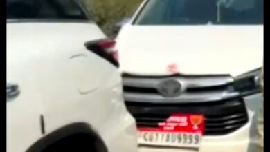 BJP सांसद के काफिले की 3 गाड़ियां आपस में टकराई:वित्त-मंत्री के कार्यक्रम से लौट रहे थे, अचानक ब्रेक लगाने से हादसा, सभी सुरक्षित
