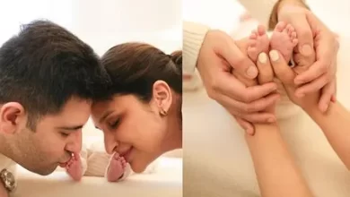 परिणीति चोपड़ा और राघव चड्ढा ने किया बेबी बॉय की दिखाई पहली झलक,किया नामकरण