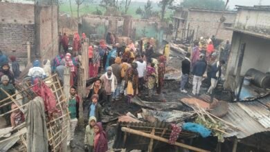 सुपौल में लगी भीषण आग, शाहपुर-पृथ्वी पट्टी के 41 परिवार बेघर