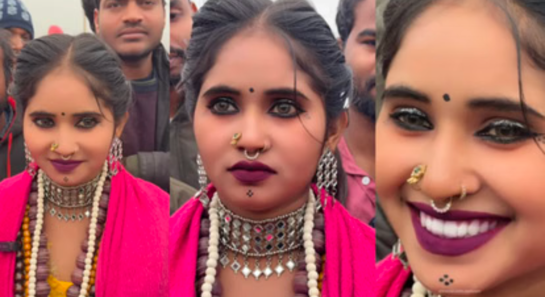 मोनालिसा के बाद माघ मेले में वायरल हुई ये लड़की… खूबसूरत आंखों ने लोगों को बनाया दीवाना