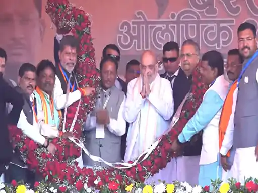 शाह बोले-विकास पर नक्सलवादी फन फैलाए बैठे थे:कहा-31 मार्च 2026 तक नक्सलवाद मुक्त होगा देश, बस्तर को देश का सबसे विकसित आदिवासी संभाग बनाएंगे