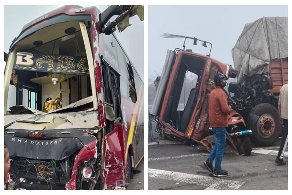 राजस्थान: घने कोहरे के कारण आमने-सामने भिड़े ट्रक और स्लीपर बस, एक की मौत; दो घायल