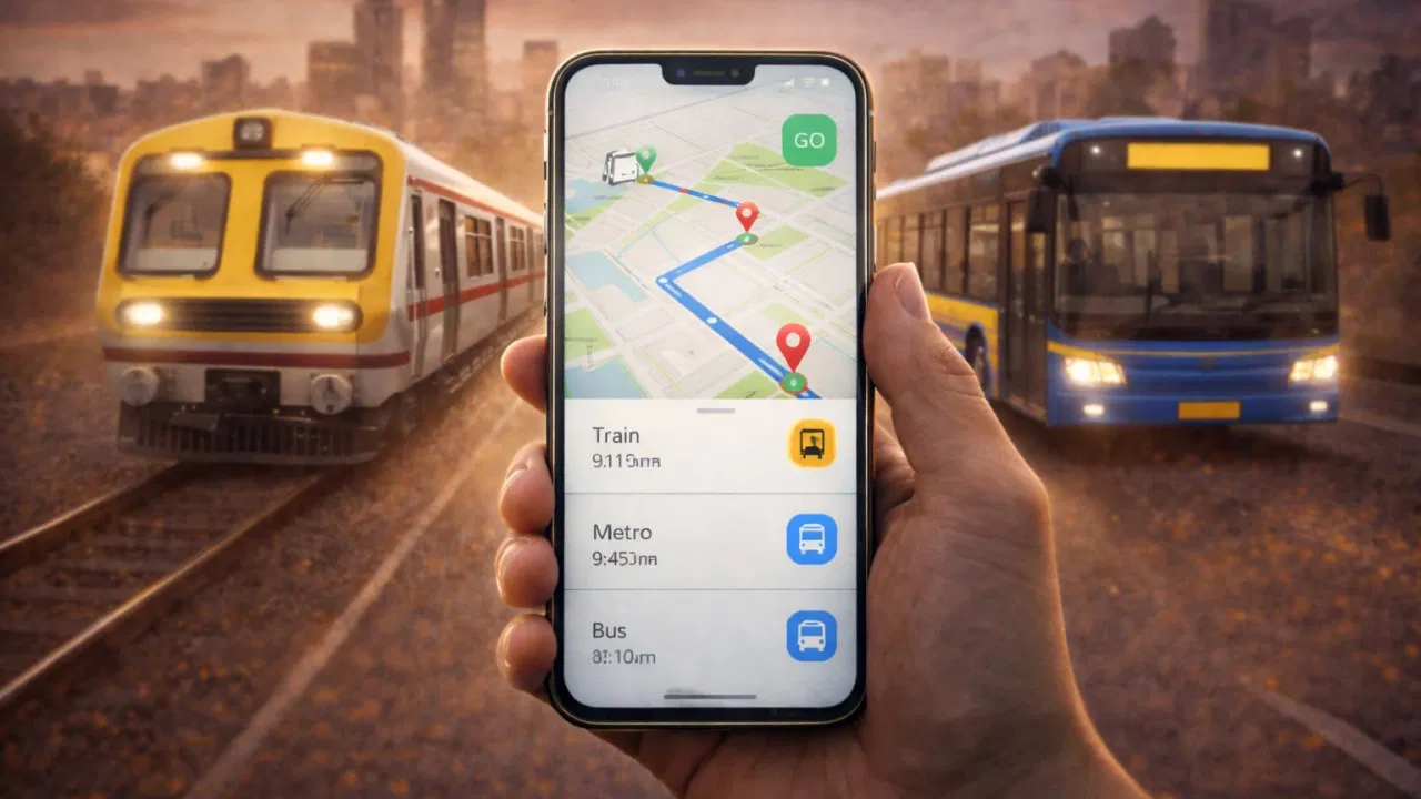 ट्रेन, मेट्रो और बस… अब इस 1 नेविगेशन ऐप में पाएं सारी जानकारी, Google Maps से है मुकाबला ट्रेन, मेट्रो और बस… अब इस 1 नेविगेशन ऐप में पाएं सारी जानकारी, Google Maps से है मुकाबला