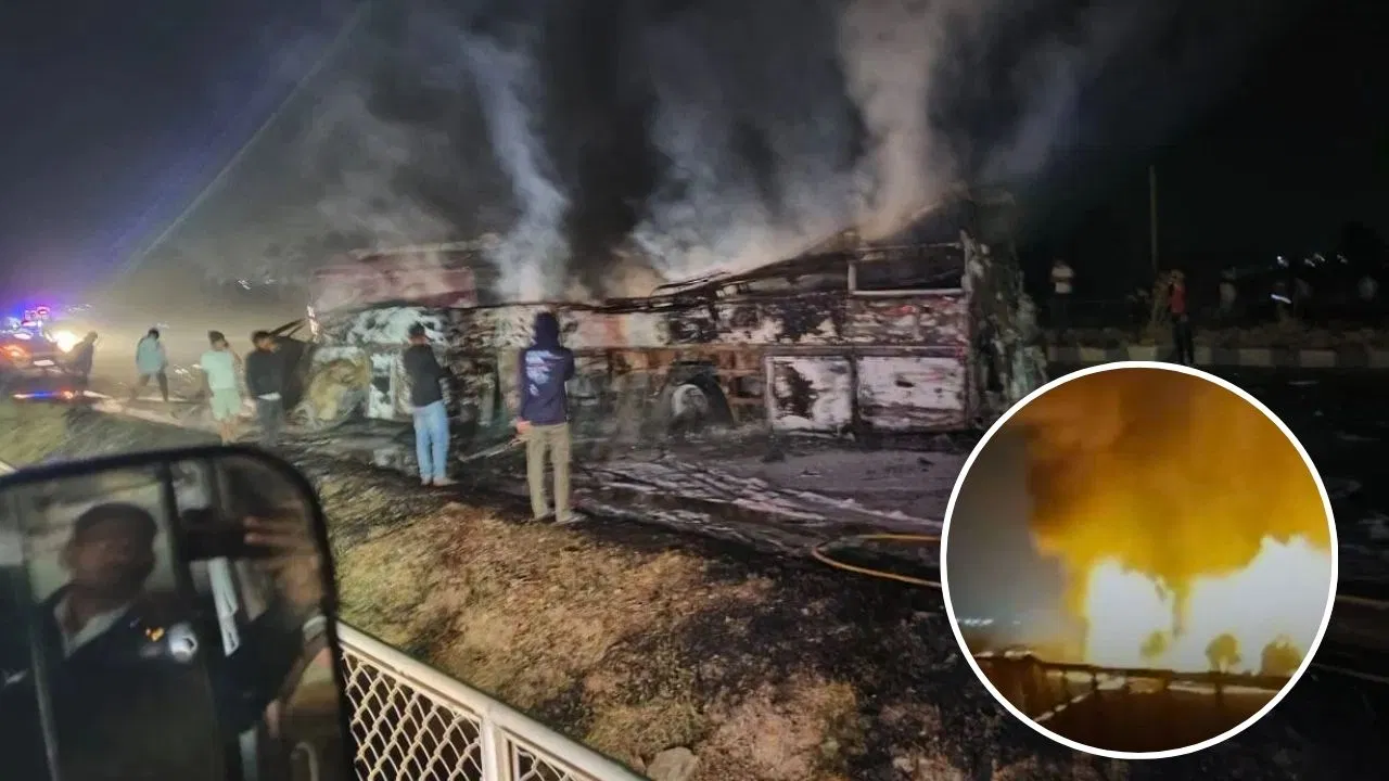 कर्नाटक में भीषण हादसा: ट्रक से टक्कर के बाद स्लीपर बस बनी आग का गोला, 9 लोगों की जिंदा जलकर मौत कर्नाटक में भीषण हादसा: ट्रक से टक्कर के बाद स्लीपर बस बनी आग का गोला, 9 लोगों की जिंदा जलकर मौत