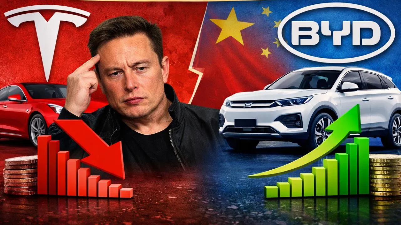 Tesla को बड़ा झटका, चीन की BYD निकलेगी आगे, बनेगी दुनिया की सबसे बड़ी EV कंपनी Tesla को बड़ा झटका, चीन की BYD निकलेगी आगे, बनेगी दुनिया की सबसे बड़ी EV कंपनी