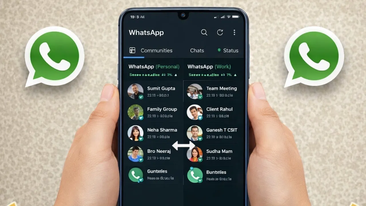 एक ही फोन में चला सकते हैं 2-2 Whatsapp अकाउंट, 1 क्लिक में हो जाएगा काम एक ही फोन में चला सकते हैं 2-2 Whatsapp अकाउंट, 1 क्लिक में हो जाएगा काम
