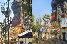 बिलासपुर के मोपका में बड़ी घटना, बिजली सब स्टेशन में भीषण आग लगी