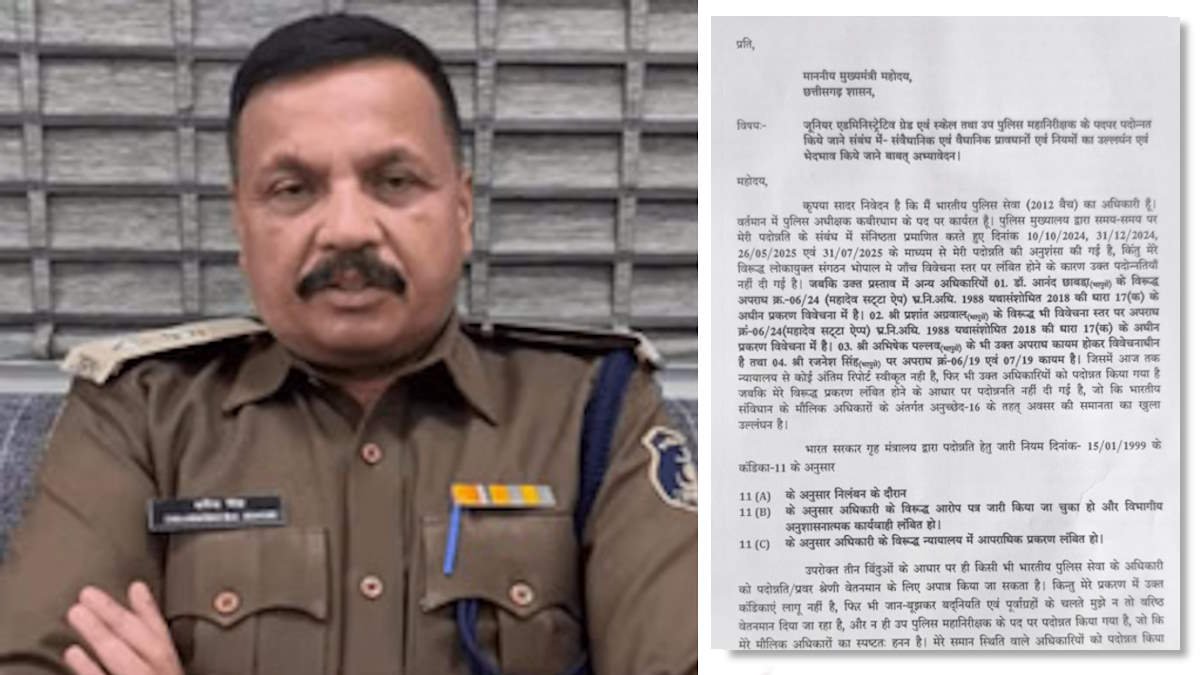 पुलिस अधीक्षक धर्मेंद्र सिंह छवई ने पदोन्नति में भेदभाव का लगाया आरोप, मुख्यमंत्री से की शिकायत…