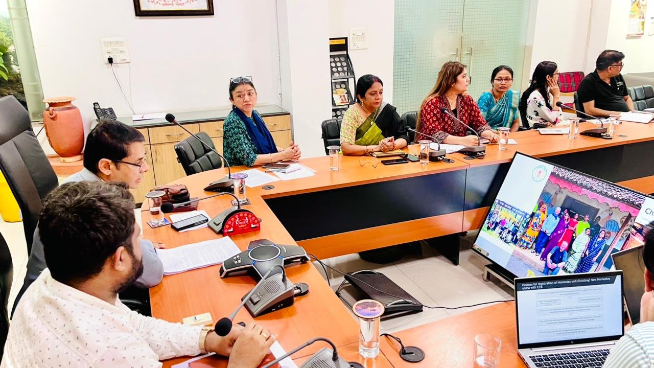 होमस्टे पॉलिसी सब्सिडी प्रक्रिया के संबंध में छत्तीसगढ़ टूरिज्म बोर्ड की हुई ऑनलाइन बैठक