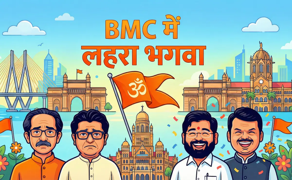 Maharashtra Election Results 2026 Live: बीएमसी चुनाव में पहली बार BJP+ को बहुमत , ठाकरे ब्रदर्स का ‘मराठी मानुष’ वाला दांव फेल