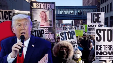 माइनस 28 डिग्री में भी मिनियापोलिस की सड़कों पर ट्रंप विरोधी प्रदर्शन