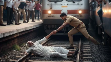 इंदौर रेलवे स्टेशन पर टली बड़ी अनहोनी, चलती ट्रेन के आगे कूदे 79 वर्षीय वृद्ध, सिपाही ने मौत के मुंह से खींच निकाला