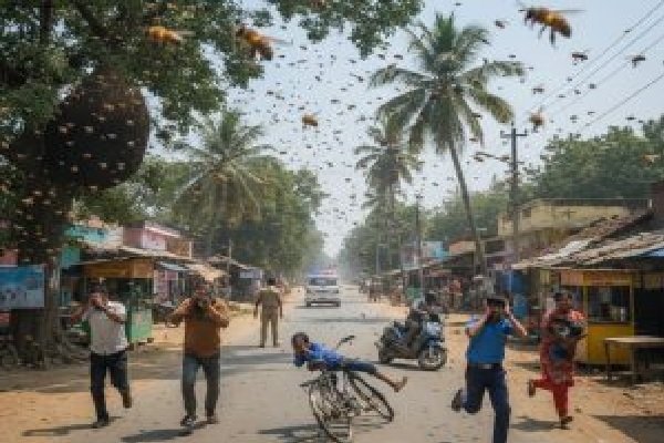 धमतरी: मधुमक्खियों के हमले से दुलारी नगर में मची अफरा-तफरी, एक ICU में भर्ती; छात्र समेत 5 घायल धमतरी: मधुमक्खियों के हमले से दुलारी नगर में मची अफरा-तफरी, एक ICU में भर्ती; छात्र समेत 5 घायल