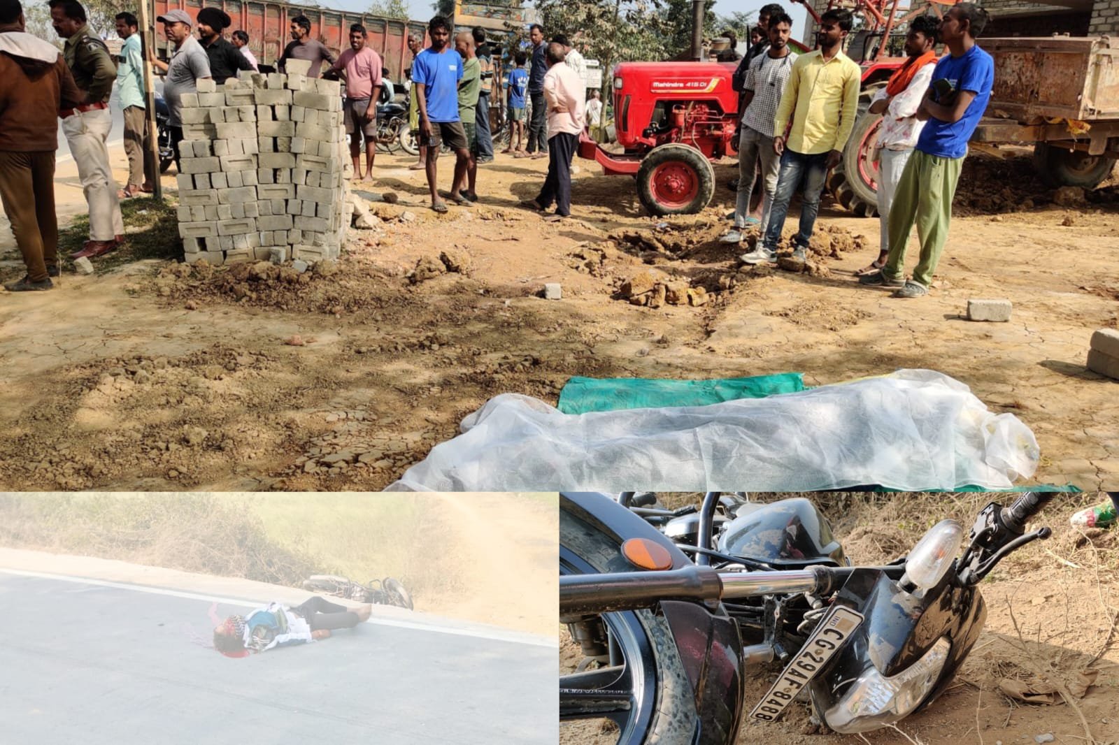 सूरजपुर: अंधरा पुल पर भीषण सड़क हादसा, बाइक और छोटा हाथी की जोरदार भिड़ंत, युवक की मौके पर मौत, चालक फरार