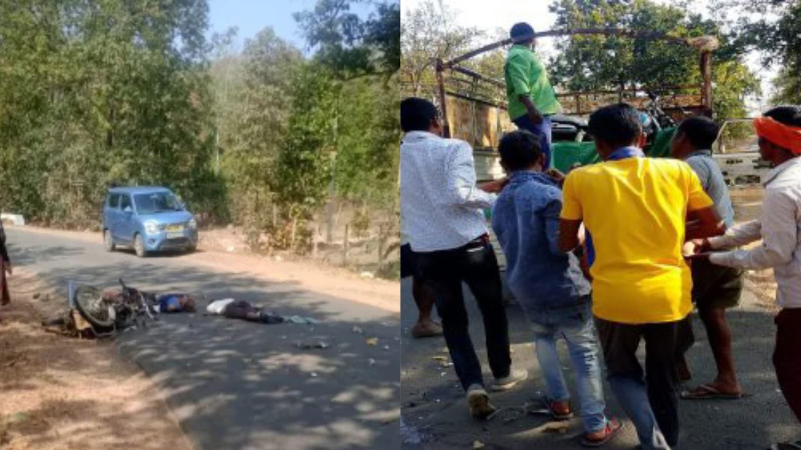 छत्तीसगढ़ में दर्दनाक सड़क हादसा: तेज रफ्तार वाहन ने बाइक को मारी टक्कर, 2 सगे भाइयों समेत 3 युवकों की मौके पर मौत