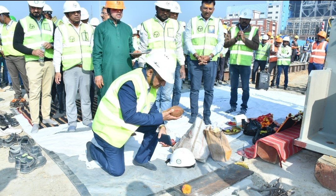 बिजली क्रांति की ओर बड़ा कदम: NTPC नबीनगर में यूनिट-4 का पहला कॉलम स्थापित