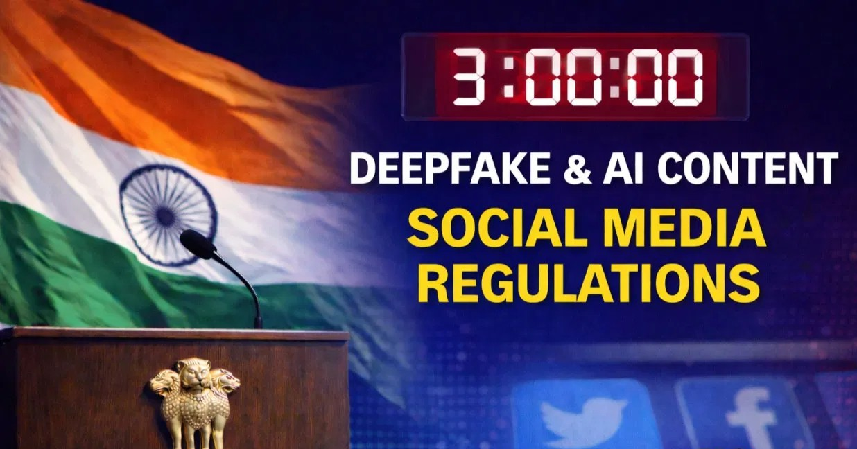 सरकार का बड़ा एक्शन! 3 घंटे में हटेगा Deepfake और AI कंटेंट, सोशल मीडिया के लिए नए नियम