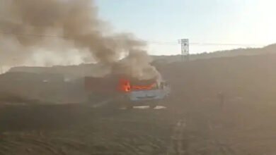 कोरबा की कोयला खदान में खड़े ट्रेलर में लगी आग, दमकल टीम ने समय रहते पाया काबू