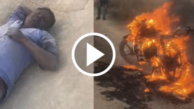 नशे में सड़क पर सो गया युवक, बाइक की पेट्रोल टंकी फटी; इलाके में मचा हड़कंप