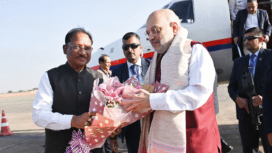 केंद्रीय गृह मंत्री अमित शाह तीन दिवसीय दौरे पर पहुंचे छत्तीसगढ़