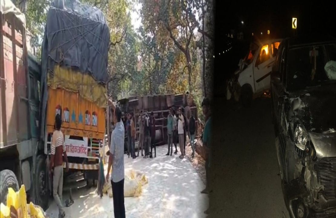 नेशनल हाइवे में दो कार के बीच भिड़ंत, 2 की मौत… इधर चिल्फी घाट में ट्रक पलटने से लगा लंबा जाम नेशनल हाइवे में दो कार के बीच भिड़ंत, 2 की मौत… इधर चिल्फी घाट में ट्रक पलटने से लगा लंबा जाम