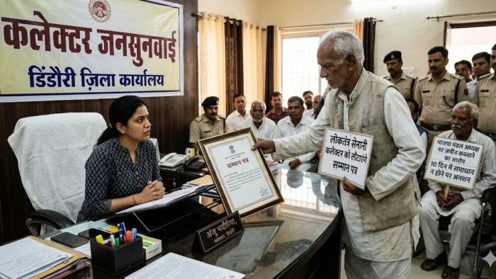 जमीन कब्जे के आरोप से गरमाया मामला, लोकतंत्र सेनानी ने सम्मान पत्र लौटाने का किया ऐलान