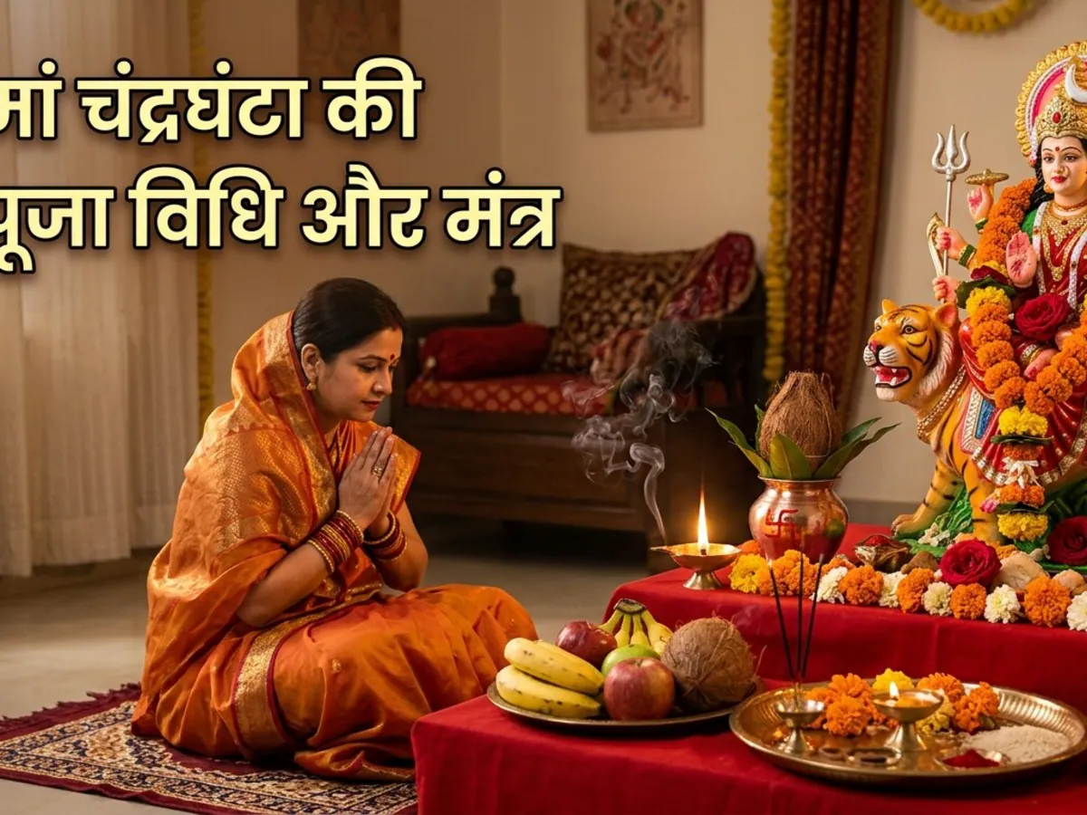 Chaitra Navratri 2026 3rd Day Puja : आज नवरात्रि का तीसरा दिन, मां चंद्रघंटा को प्रसन्न करने के लिए जानें पूजा विधि और भोग मंत्र