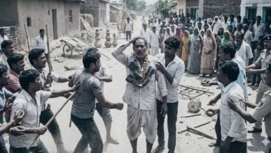 आस्था के बीच ‘अपमान’ का तांडव! जवारा जुलूस में सरपंच को पहनाई जूतों की माला, देखते ही देखते रणक्षेत्र बना नीमखेड़ा