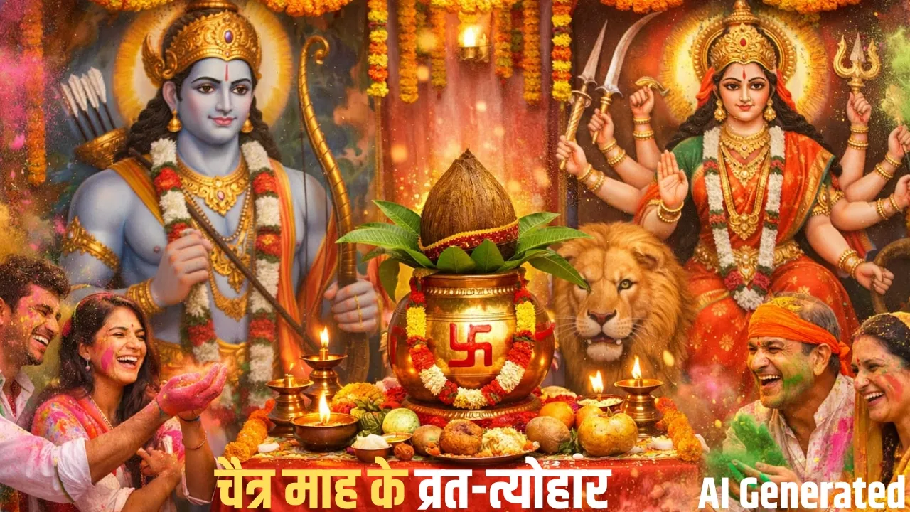 चैत्र माह 2026 की शुरुआत, जानें इस महीने कब हैं नवरात्रि, रामनवमी और अन्य प्रमुख व्रत-त्योहार चैत्र माह 2026 की शुरुआत, जानें इस महीने कब हैं नवरात्रि, रामनवमी और अन्य प्रमुख व्रत-त्योहार