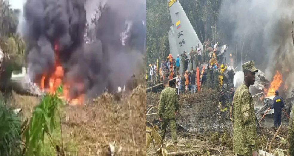 Big Breaking : कोलंबिया में सैन्य विमान हादसा: 60 से अधिक मौतें, कई लापता; राहत कार्य जारी