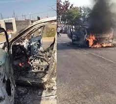 मुंगेली में चलती XUV 700 कार में लगी भीषण आग, दूल्हा-दुल्हन समेत 7 लोगों ने कूदकर बचाई जान