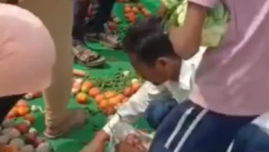 Nitish Kumar के कार्यक्रम के बाद मुंगेर में सब्जियों की लूट, वीडियो वायरल
