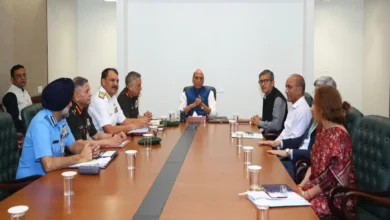 मिडिल ईस्ट युद्ध के बीच राजनाथ सिंह ने की हाई लेवल मीटिंग, तीनों सेनाओं के प्रमुख भी रहे मौजूद