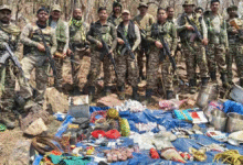 संयुक्त सर्च ऑपरेशन के दौरान सुरक्षा बलों को मिला बड़ा नक्सली डम्प