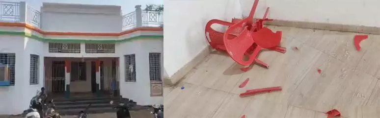 कांग्रेस दफ्तर में बवाल: नेताओं के बीच मारपीट, कुर्सियां टूटीं