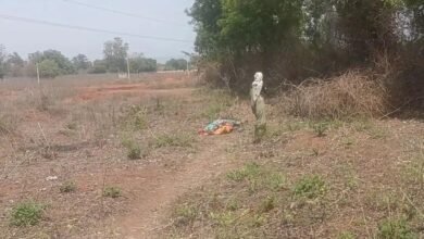 खेत में युवक का अधजला शव मिला:कटनी में सिर पर वार कर हत्या, फिर शव जलाने का प्रयास