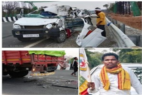 धमतरी: भारतमाला मार्ग पर भीषण हादसा, खड़ी मेटाडोर से टकराई इको कार; एक युवक की मौत, 6 घायल