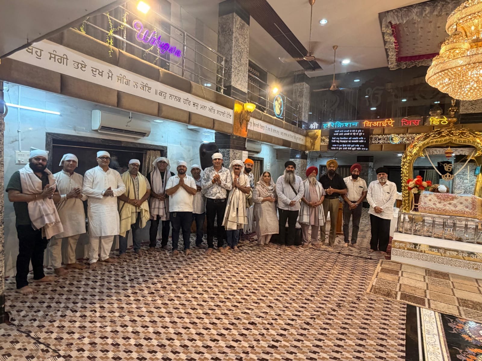 श्री गुरुनानक देव जी जन सेवा समिति द्वारा सेवादारो का नाम तय किये गए