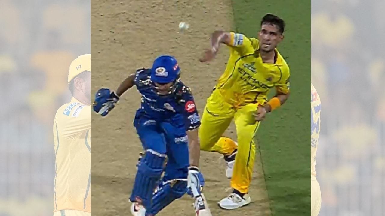 CSK vs MI: बल्लेबाज के सिर पर जोर से लगी बॉल, चेन्नई के बॉलर ने बनाया निशाना, हंसने लगे सैमसन, VIDEO