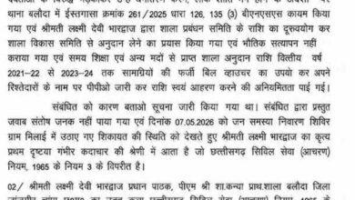 हेड मास्टर पर गिरी गाज: ‘लक्ष्मी देवी भारद्वाज’ की जगह पढ़ाया ‘हाले लुइया’, DEO का एक्शन
