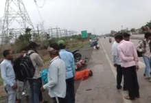 NH पर दर्दनाक हादसा: बाइक फिसलते ही हाईवा ने कुचला, रिटायर्ड कर्मचारी की मौत