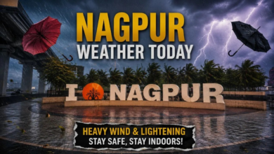 तेज हवाओं और बिजली के साथ बारिश की संभावना, येलो अलर्ट जारी, जानें आज का नागपुर का मौसम